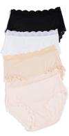 STRIPE & STARE HIGH RISE KNICKER FOUR PACK SAND ESSENTIALS