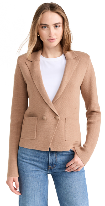 L Agence Sofia Knit Blazer In Ginger Snap