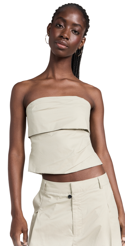 Lioness Smokeshow Strapless Top In Sage