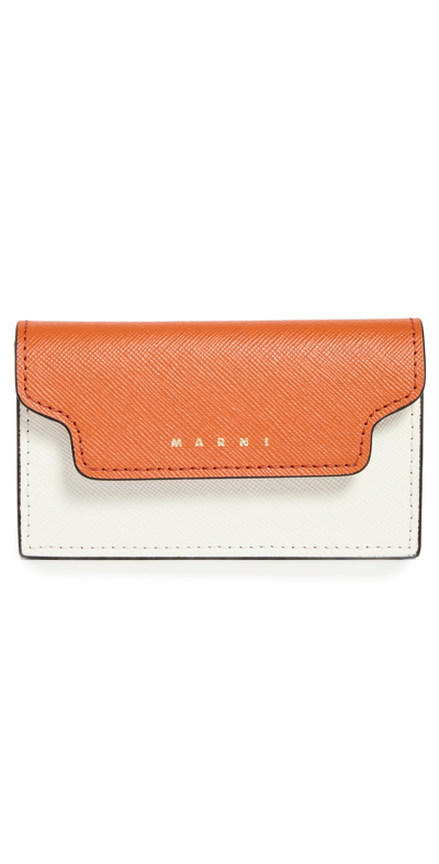 Marni Card Case In Tabasco/nat Wt/illusion Bl