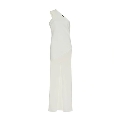 Tom Ford One Shoulder Cady Long Dress In White