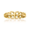 Rs Pure Ross-simons Italian 14kt Yellow Gold Infinity Symbol Curb-link Ring