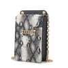 Mkf Collection By Mia K Yael Snake Embossed Vegan Leather Phone Crossbody In Grey