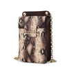 Mkf Collection By Mia K Yael Snake Embossed Vegan Leather Phone Crossbody Bag In Brown