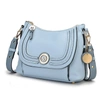 Mkf Collection By Mia K Maggie Vegan Leather Crossbody Handbag In Blue
