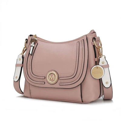 Mkf Collection By Mia K Maggie Vegan Leather Crossbody Handbag In Pink