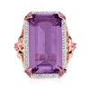 ROSS-SIMONS AMETHYST AND . MULTI-GEMSTONE BUMBLEBEE RING IN 18KT ROSE GOLD OVER STERLING