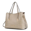 Mkf Collection By Mia K Aurelia Crocodile Embossed Vegan Leather Women's Tote Bag In Beige