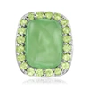 ROSS-SIMONS JADE AND PERIDOT HALO RING IN STERLING SILVER