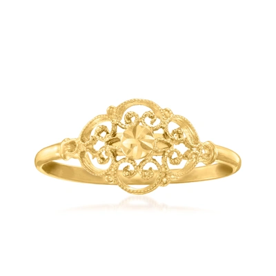Ross-simons Italian 14kt Yellow Gold Milgrain Ring