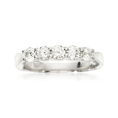 Ross-simons 5-stone Diamond Wedding Ring In 14kt White Gold