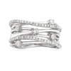 Ross-simons Diamond Highway Ring In Sterling Silver In Silver