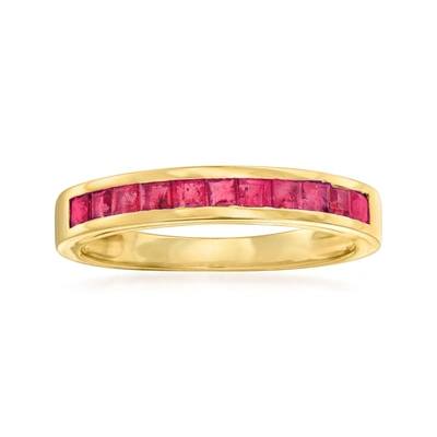 Ross-simons Ruby Ring In 14kt Yellow Gold In Multi