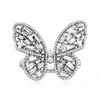 Ross-simons Diamond Butterfly Ring In 14kt White Gold In Silver