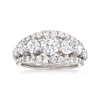 Ross-simons Diamond Multi-row Ring In 14kt White Gold In Silver