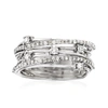 Ross-simons Diamond Highway Station Ring In Sterling Silver In Silver