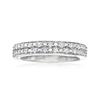 Ross-simons Diamond 2-row Ring In Sterling Silver