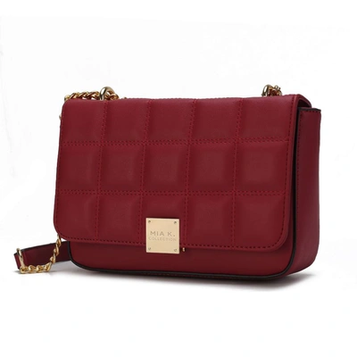 Mkf Collection By Mia K Nyra Quilted Vegan Leather Women's Shoulder Bag In Red