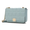 Mkf Collection By Mia K Nyra Quilted Vegan Leather Women's Shoulder Bag In Blue