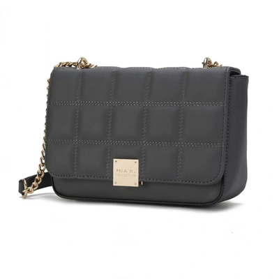 Mkf Collection By Mia K Nyra Quilted Vegan Leather Women's Shoulder Bag In Grey