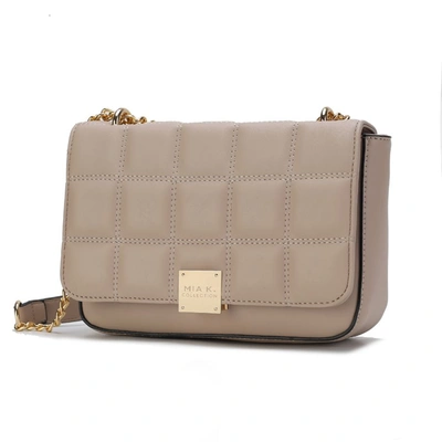 Mkf Collection By Mia K Nyra Quilted Vegan Leather Women's Shoulder Bag In Beige