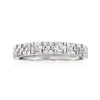 Ross-simons Baguette And Round Diamond Ring In 14kt White Gold In Silver