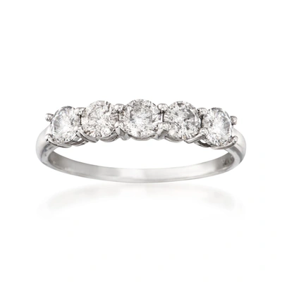 Ross-simons Diamond 5-stone Ring In 14kt White Gold In Silver