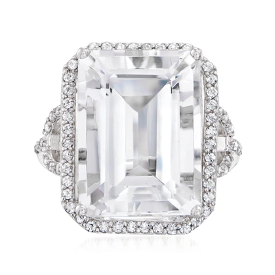 Ross-simons Rock Crystal Ring With . White Topaz In Sterling Silver