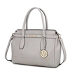 Mkf Collection By Mia K Catarina Vegan Crocodile Leather Satchel Handbag In Grey