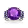 Ross-simons Amethyst And . Tanzanite Ring In Sterling Silver In Purple