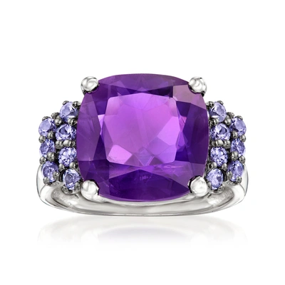 Ross-simons Amethyst And . Tanzanite Ring In Sterling Silver In Purple