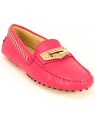 Tod's Tods Gommino Leather Moccasin In Pink