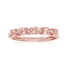 Ross-simons Morganite Ring With Diamond Accents In 18kt Rose Gold Over Sterling In Pink