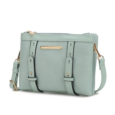 Mkf Collection By Mia K Elsie Multi Compartment Crossbody Bag In Blue