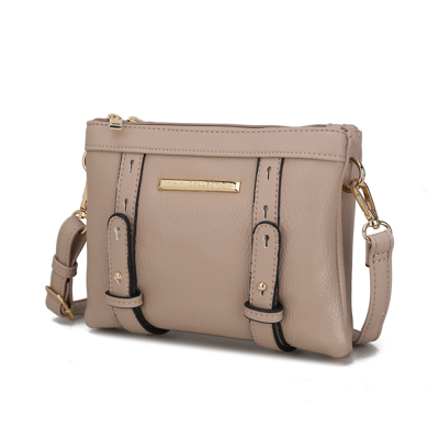 Mkf Collection By Mia K Elsie Multi Compartment Crossbody Bag In Beige