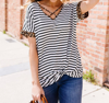 E. Luna Animal Crossing Top In Black/white Stripe In Black