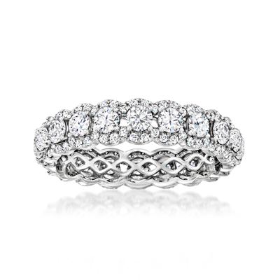 Ross-simons Diamond Eternity Band In 14kt White Gold In Silver