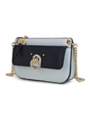 Mkf Collection By Mia K Jill Vegan Leather Women's Color Block Crossbody Bag In Black