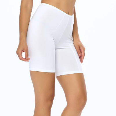 Undersummers By Carrierae Classic Anti Chafing Shortlette Slipshort 6.5" In White