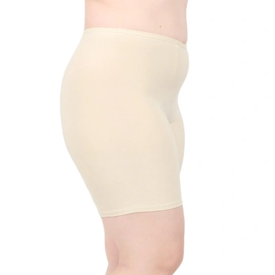 Undersummers By Carrierae Classic Moisture Wicking Anti Chafing Slip Short 6.5" In Beige