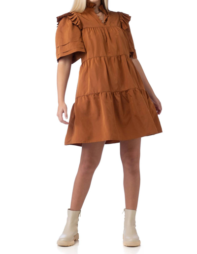 Crosby By Mollie Burch Maisie Dress In Cork In Brown