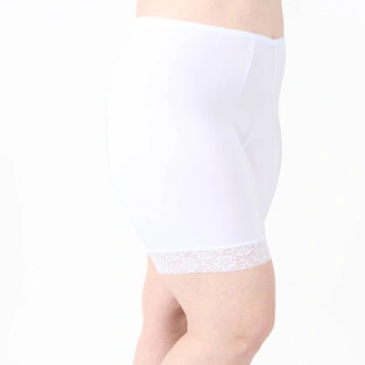 Undersummers By Carrierae Fusion Moisture Wicking Anti Chafing Shortlette Slipshort 9" In White
