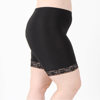 Undersummers By Carrierae Fusion Moisture Wicking Anti Chafing Shortlette Slipshort 7" In Black