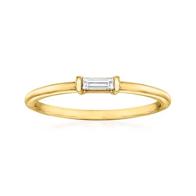 Rs Pure Ross-simons Diamond-accented Ring In 14kt Yellow Gold