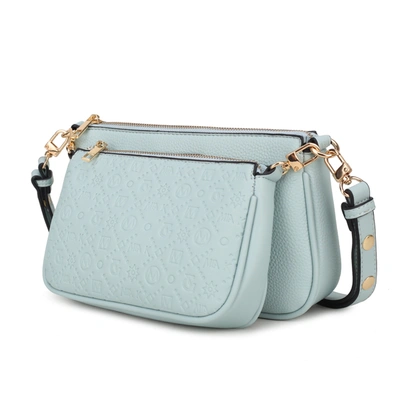 Mkf Collection By Mia K Dayla Vegan Leather Women's Shoulder Bag In Blue
