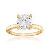Ross-simons Cz Solitaire Ring In 14kt Yellow Gold In Gold