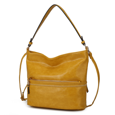 Mkf Collection By Mia K Sierra Vegan Leather Women's Shoulder Bag In Yellow