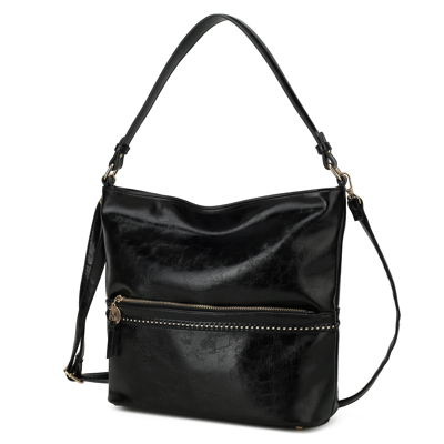 Mkf Collection By Mia K Sierra Vegan Leather Women's Shoulder Bag In Black