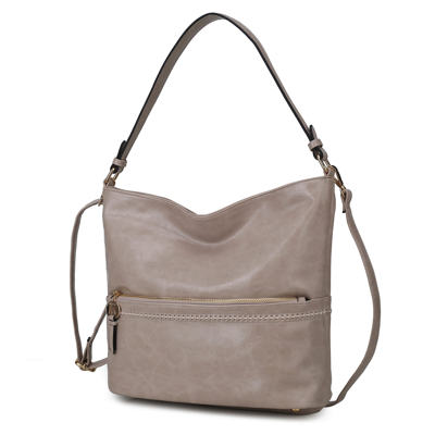 Mkf Collection By Mia K Sierra Vegan Leather Women's Shoulder Bag In Beige