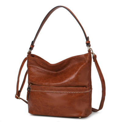 Mkf Collection By Mia K Sierra Vegan Leather Women's Shoulder Bag In Brown